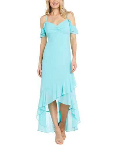 R & M Richards Rm Richards Souffle Crepe Chiffon Maxi Dress