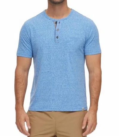 Flags & Anthem Biscoe Snowy Stripe Crewneck Tee In Blue In Blue