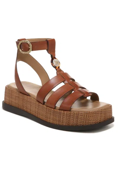 Sam Edelman Naima Platform Gladiator Sandal In Rich Cognac In Multi