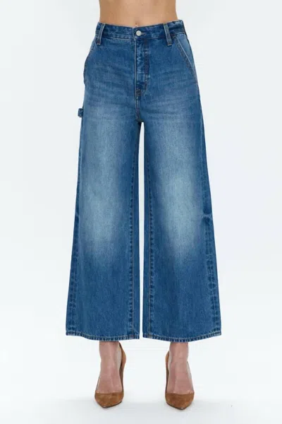 Pistola Loretta Utility High Rise Wide Leg Ankle Jeans In Tonic In Multi