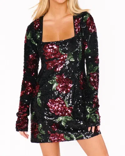 Show Me Your Mumu Out Tonight Mini Dress In Send Me Roses Sequins In Multi