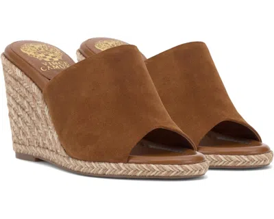 Vince Camuto Fayla Wedge Sandal In Golden Walnut In Multi
