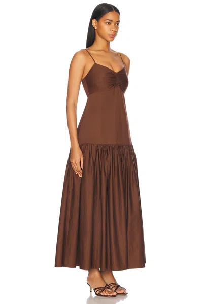 A.l.c Harper Drop-waist Maxi Dress In Milk Chocolate