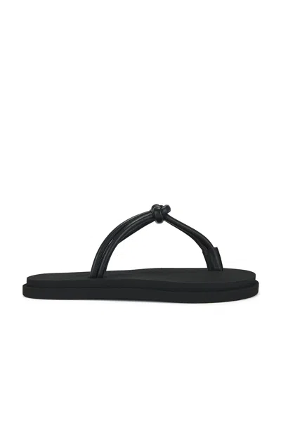 Emme Parsons Knot Pool Slides In Black Nappa