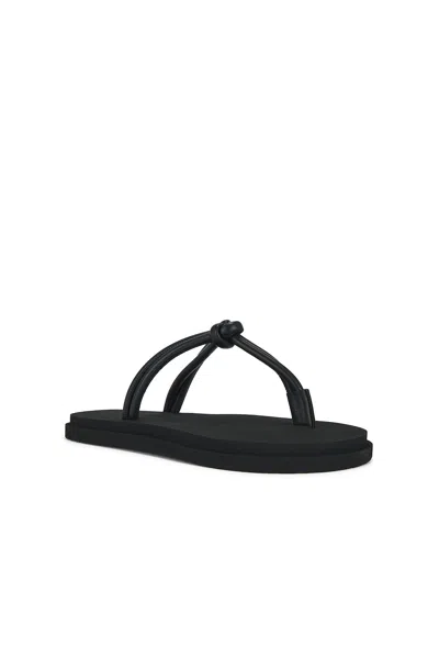 Emme Parsons Knot Pool Slides In Black Nappa