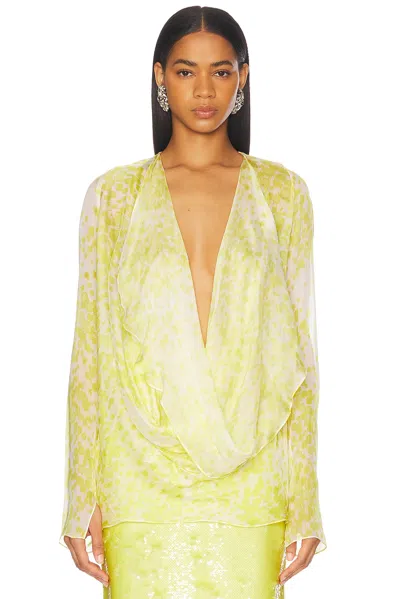 Sev Long Sleeve Draped Blouse In Lima Print