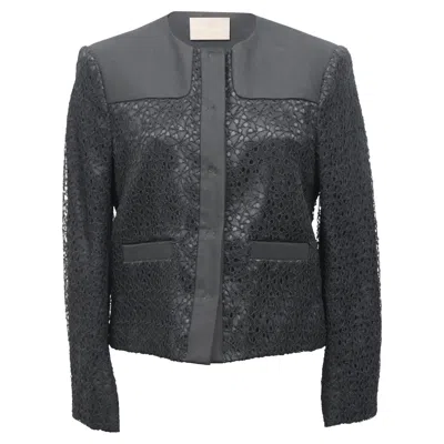 Jason Wu Lace-detail Single-breasted Blazer In Black Polyester In Black