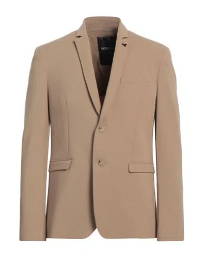 Patrizia Pepe Man Blazer Sand Size 42 Polyester, Viscose, Elastane In Beige