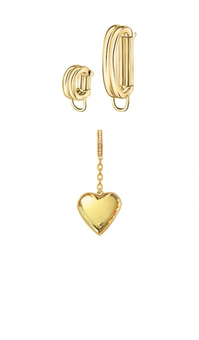 Dorne Puffy Heart Starter Set In Metallic Gold