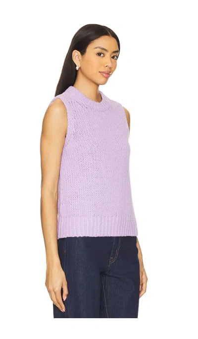 Eaves Daisy Sleeveless Knit Vest In Lavender