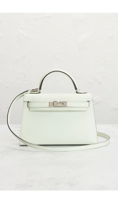 Fwrd Renew Hermes Epsom Kelly 20 Handbag In Sage