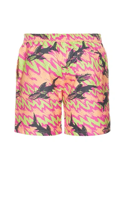 Maui And Sons Frenzy Classic Swim Trunks In Pink