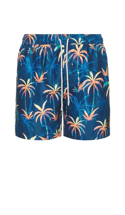Maui And Sons Wilder Classic Swim Trunks In Navy