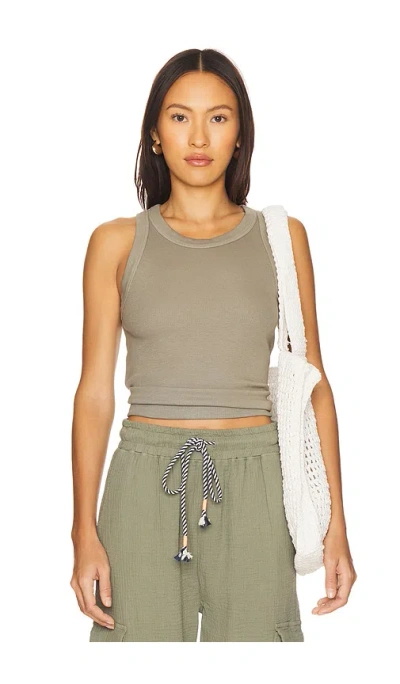 Sundry High Crew Tank Top In Green