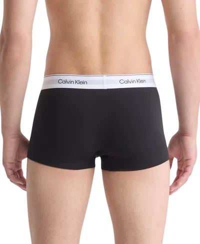 Calvin Klein Cotton Stretch Mens Low Rise Trunk 3 Pack In Black