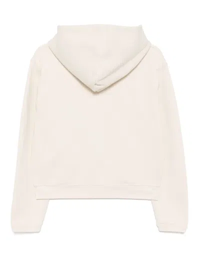 Erl Varsity Zip-up Hoodie In White
