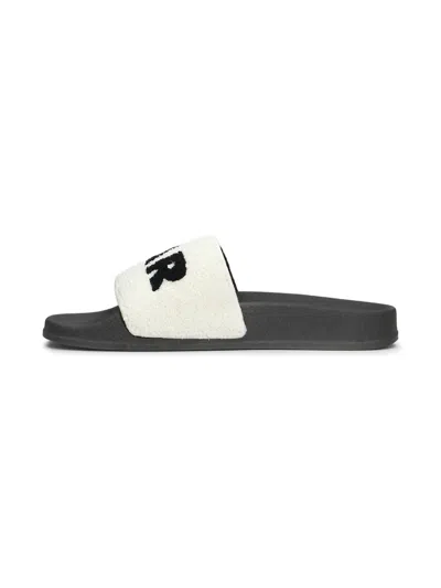 Marni Ciabatte Slide In Spugna Con Maxi Logo In White