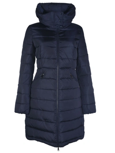 Shop Moncler Flammette Coat In Blue