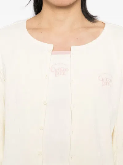 Chocoolate Logo-embroidered Top In White