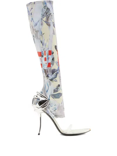 Diesel Hybrid Sandals With Graphic Print In Multi