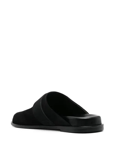 Aeyde Finja Suede Slides In Black