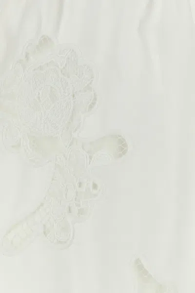 Magda Butrym Women White Poplin Wide-leg Pant