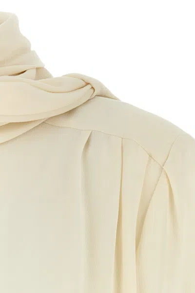 Prada Camicia In Seta Avorio  Donna In White