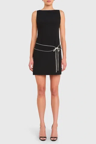 Amanda Uprichard Scotlyn Dress In Black Ivory