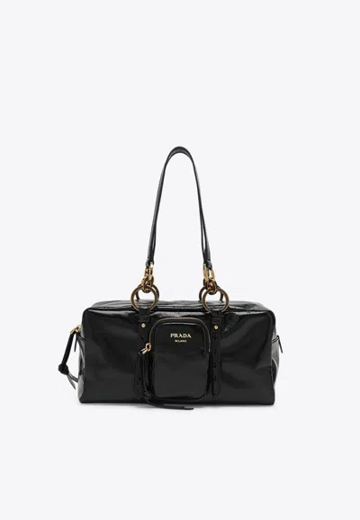 Prada Medium Dangle Bag In Black