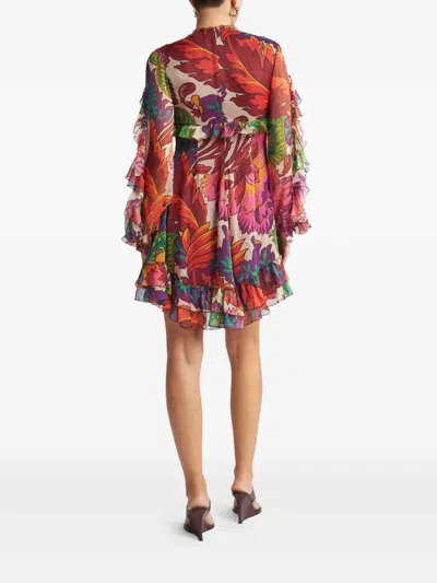 Etro Short Dress With Floral Print In Multi