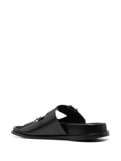 Aeyde Meena Suede Cow Leather Sandals Black