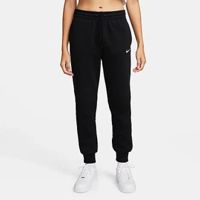 Nike Sportswear Phoenix Fleece Mid Rise Joggers In Black/sail
