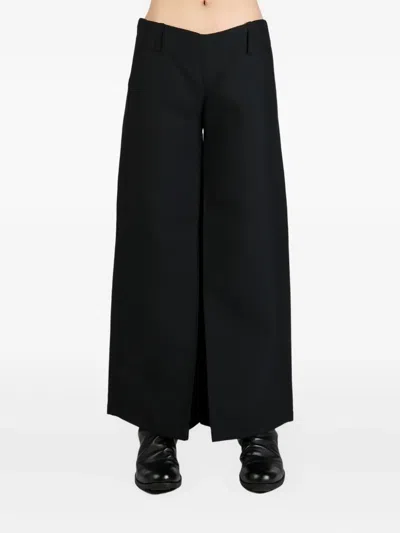 Fax Copy Express Wide-leg Trousers In Black
