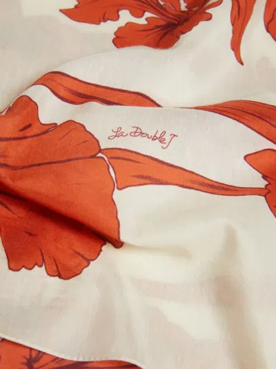 La Doublej Graphic-print Pareo In Neutrals