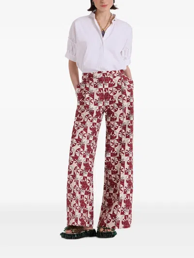 La Doublej Loose Pants In Red