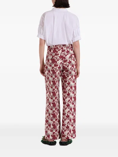 La Doublej Loose Pants In Red