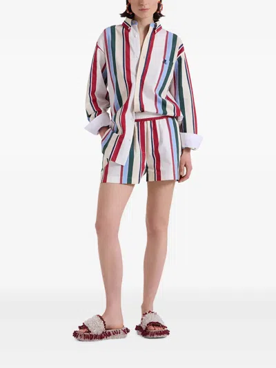 La Doublej Pull-up Shorts In White