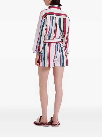 La Doublej Pull-up Shorts In White