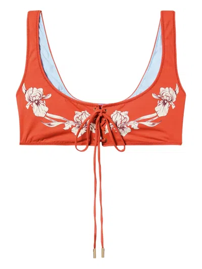 花卉印花比基尼上装