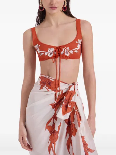 花卉印花比基尼上装