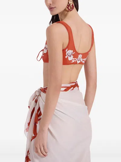 花卉印花比基尼上装