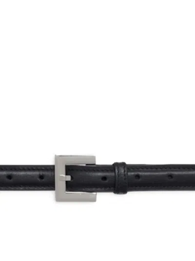 Anine Bing Buckle-detail Leather Belt In Purple