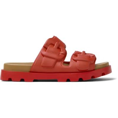 Camper Brutus Slide Sandal In Red
