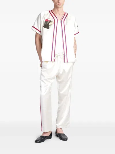 Bode Shirt In Beige Polyester In Weiss