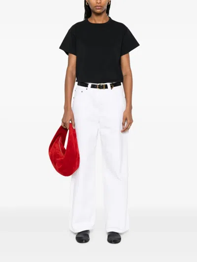 Khaite Devra Shirt With Black Pico In Schwarz