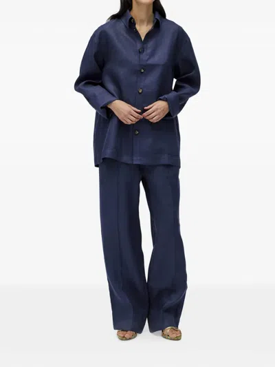 Sleeper Hemd Aus Leinen In Blau