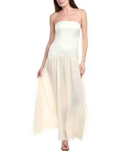 Weworewhat Strapless Corset Gown In White