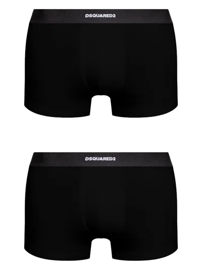 Dsquared2 Dsquared Men Pack Of Two Boxers In Black