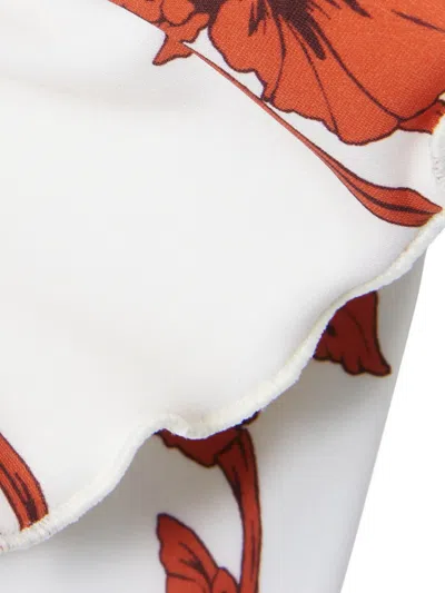 La Doublej Ruffle Bikini Top In White