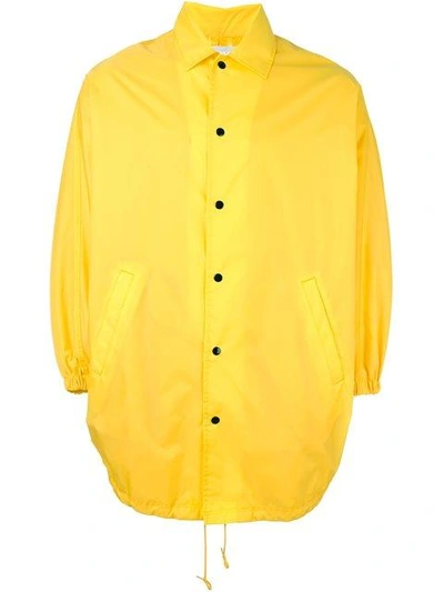 Shop Ganryu Comme Des Garcons Poncho Jacket - Yellow